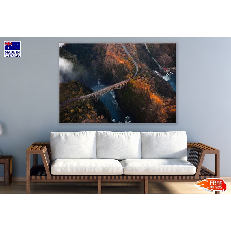 Zambezi River Gorge Aerial View Print 100% Australian Made