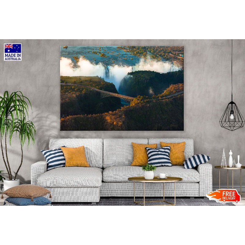 Zambezi River Gorge Scenery View Print 100% Australian Made