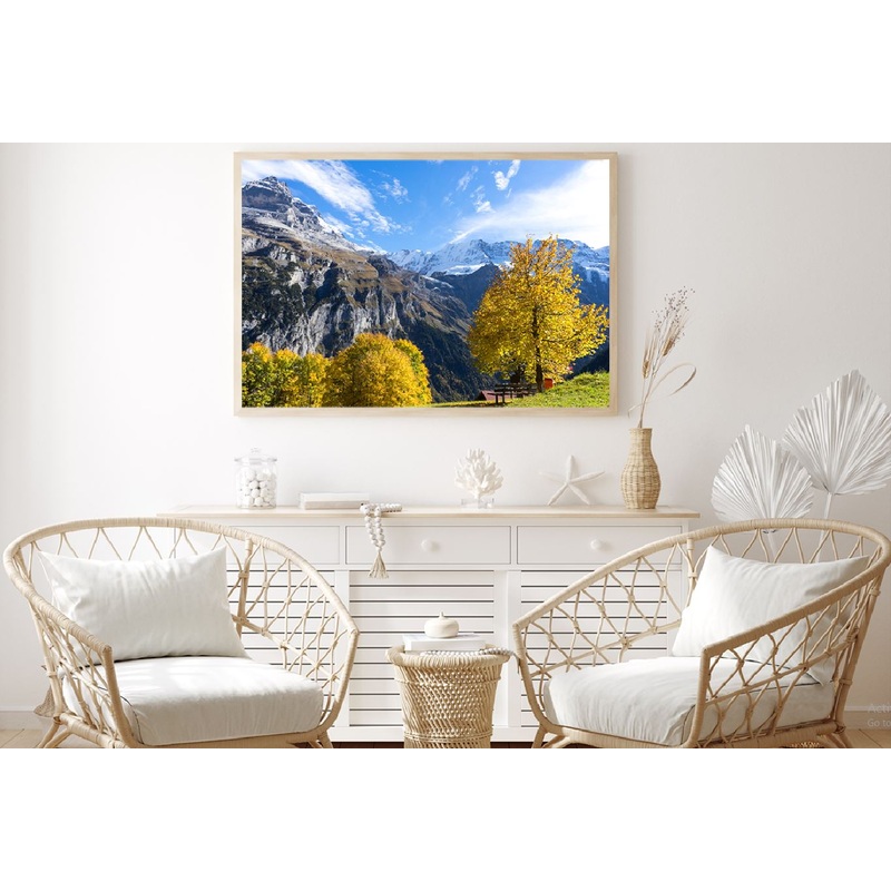 Alpes Mountains View Photograph Switzerland Home Decor Premium Quality Poster Print Choose Your Sizes