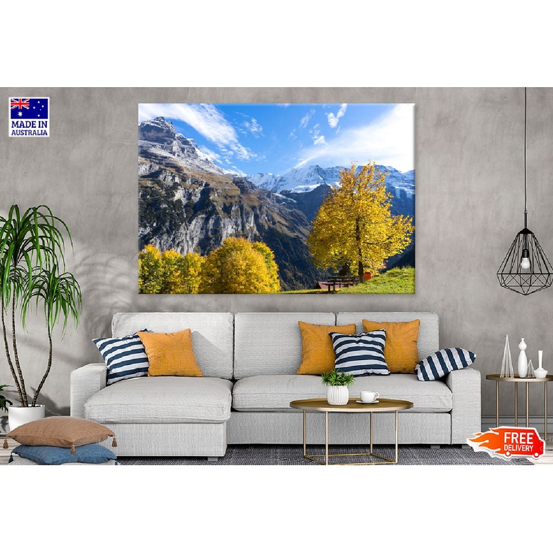 Alpes Mountains View Photograph Switzerland Print 100% Australian Made