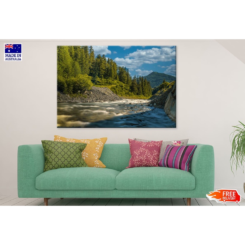 Tranquil River Covered with Trees Photograph Print 100% Australian Made
