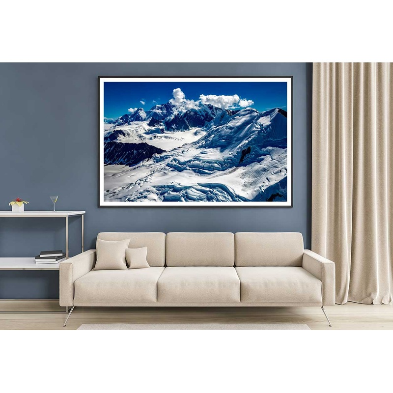 Alaska Snow Mountains Scenery Photograph Home Decor Premium Quality Poster Print Choose Your Sizes