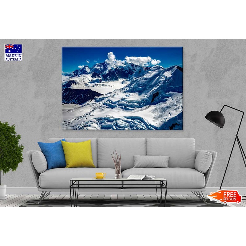Alaska Snow Mountains Scenery Photograph Print 100% Australian Made