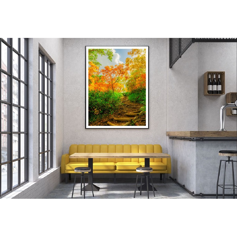 Autumn Trees Pathway Scenery View Home Decor Premium Quality Poster Print Choose Your Sizes