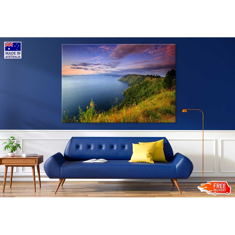 Sunset Lake Scenery View Photograph Toba Print 100% Australian Made