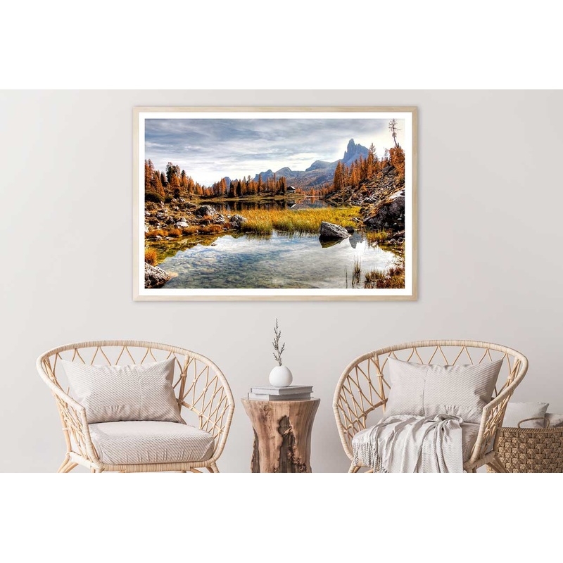 Swamp in Forest Dolomites View Photograph Home Decor Premium Quality Poster Print Choose Your Sizes
