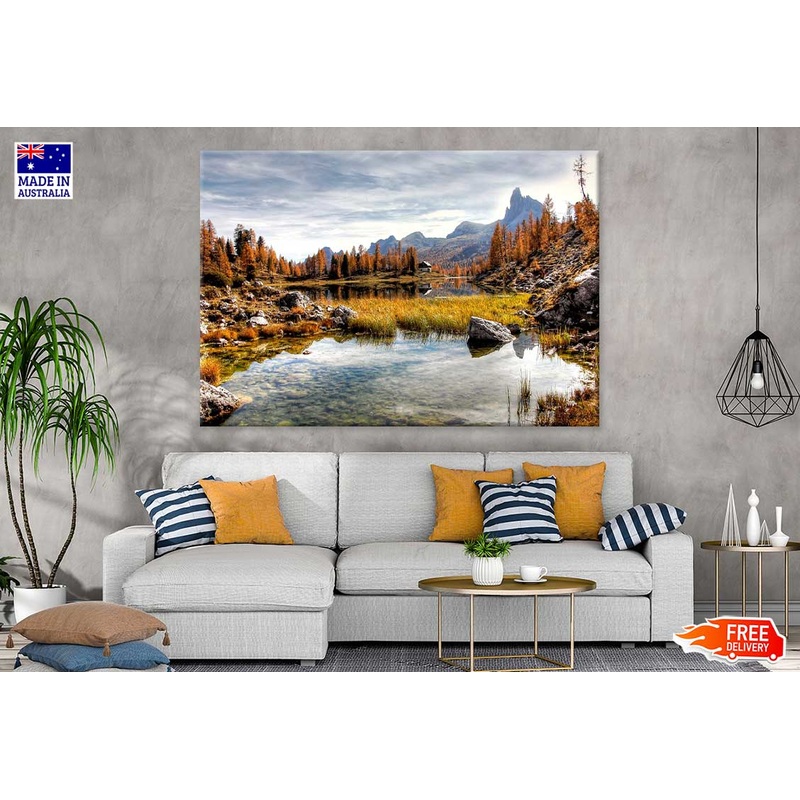 Swamp in Forest Dolomites View Photograph Print 100% Australian Made