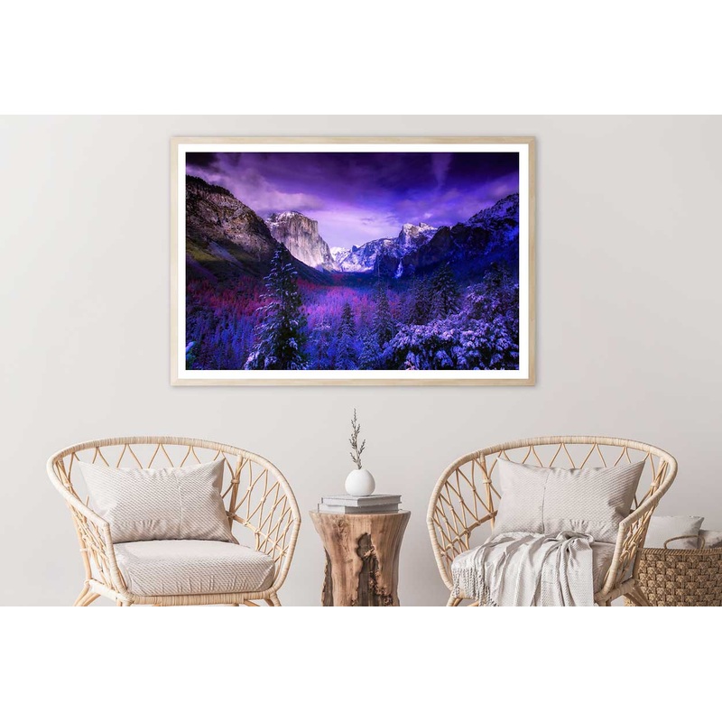 Yosemite Park Pink Digital Art Home Decor Premium Quality Poster Print Choose Your Sizes