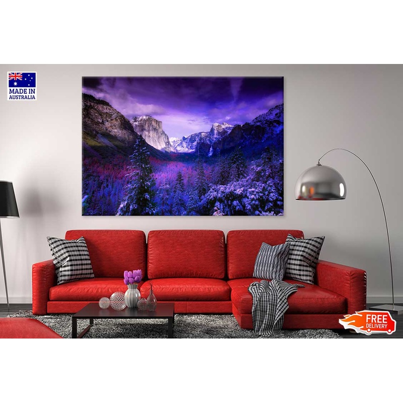 Yosemite Park Pink Digital Art Print 100% Australian Made