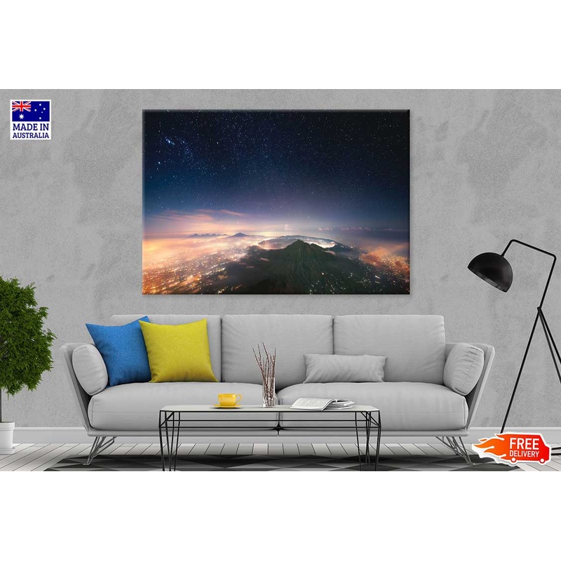 Batur Volcano Aerial View Indonesia Print 100% Australian Made