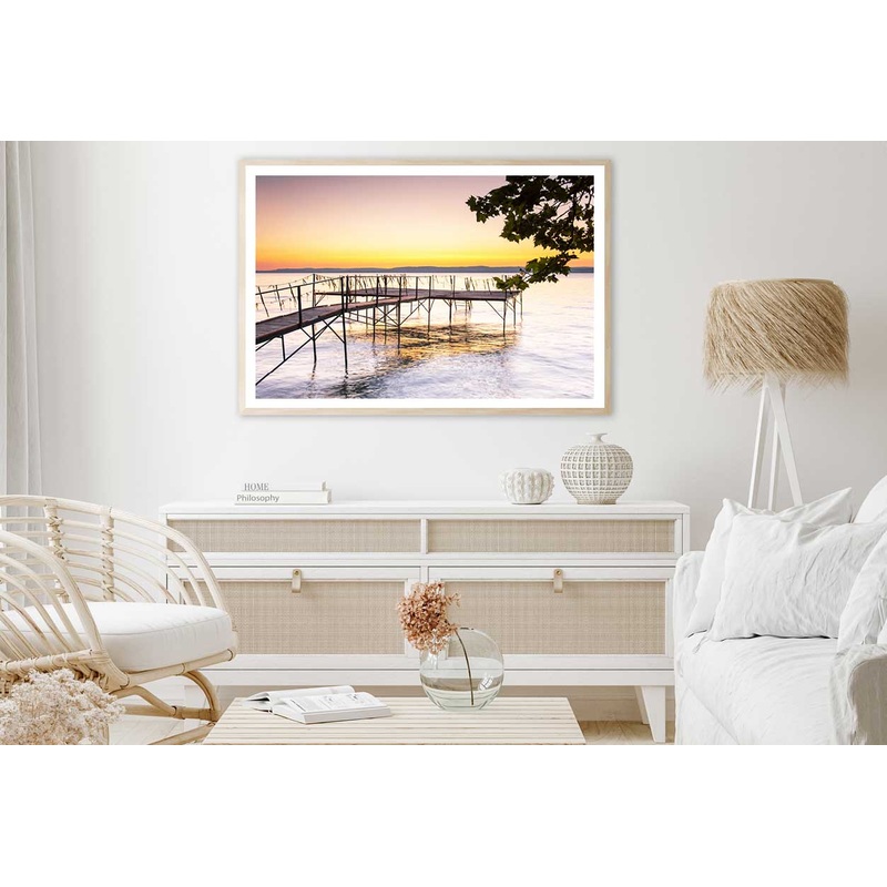Sunset Over Lake Balaton Photograph Hungary Home Decor Premium Quality Poster Print Choose Your Sizes