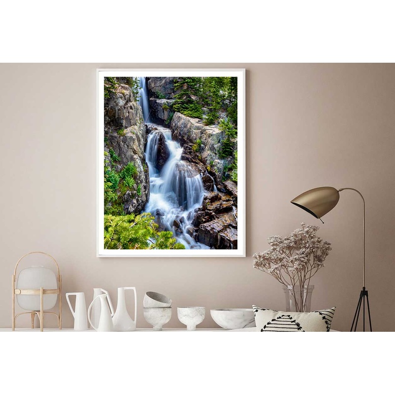 Waterfall View in Arapaho Forest Photograph Home Decor Premium Quality Poster Print Choose Your Sizes