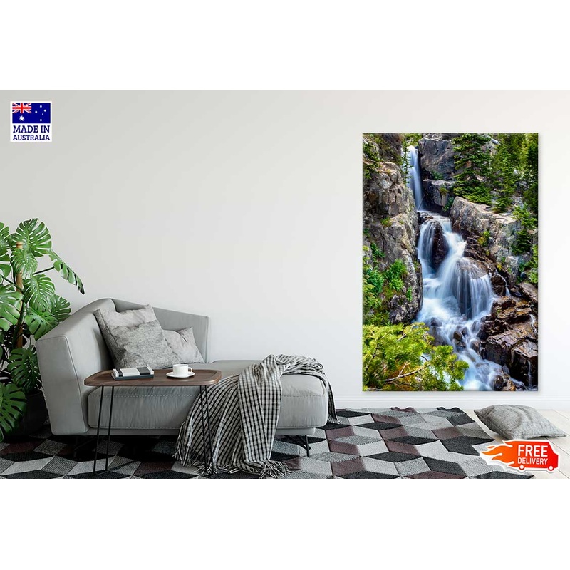 Waterfall View in Arapaho Forest Scenery Photograph Print 100% Australian Made