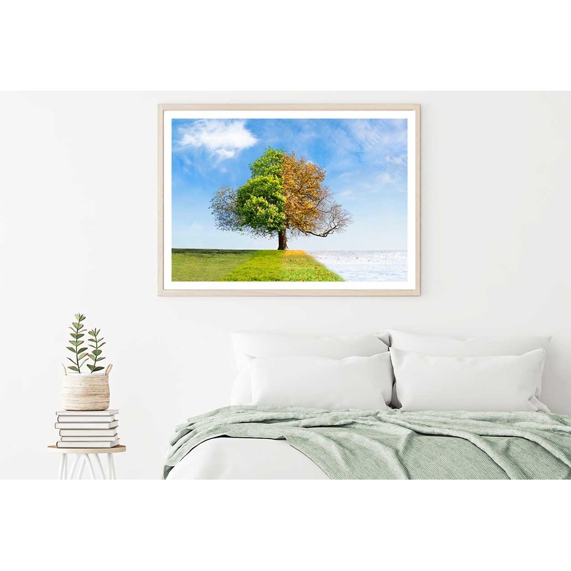 Winter Autumn Summer Tree Digital Art Home Decor Premium Quality Poster Print Choose Your Sizes