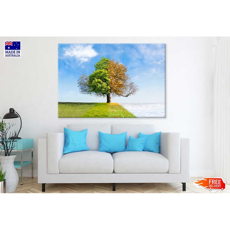 Winter Autumn Summer Tree Digital Art Print 100% Australian Made