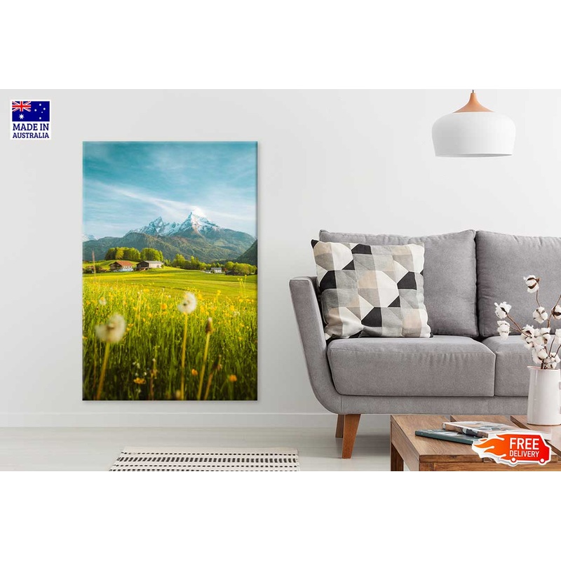 Alpine Mountain with Meadows View Photograph Print 100% Australian Made