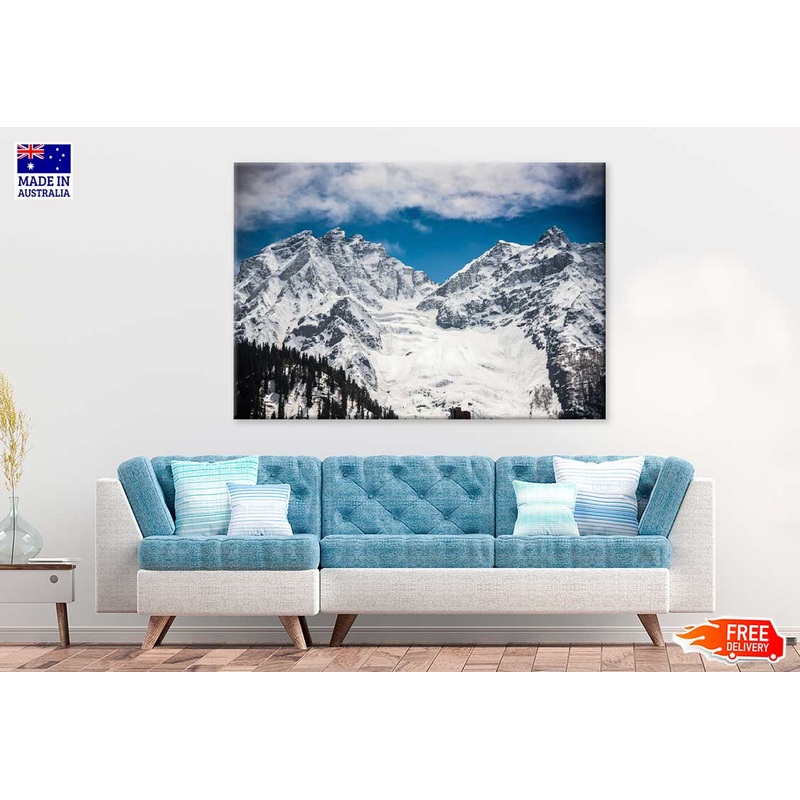 Alps Snow Mountains & Sky Scenery Photograph Print 100% Australian Made