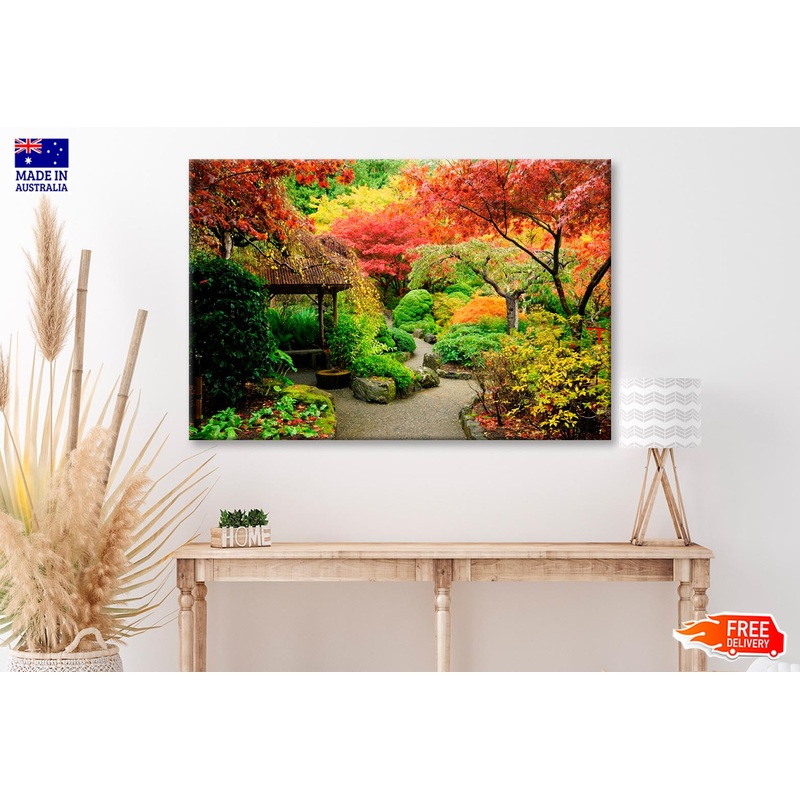 Autumnal Japanese Garden in Victoria Wall Art Decor 100% Australian Made
