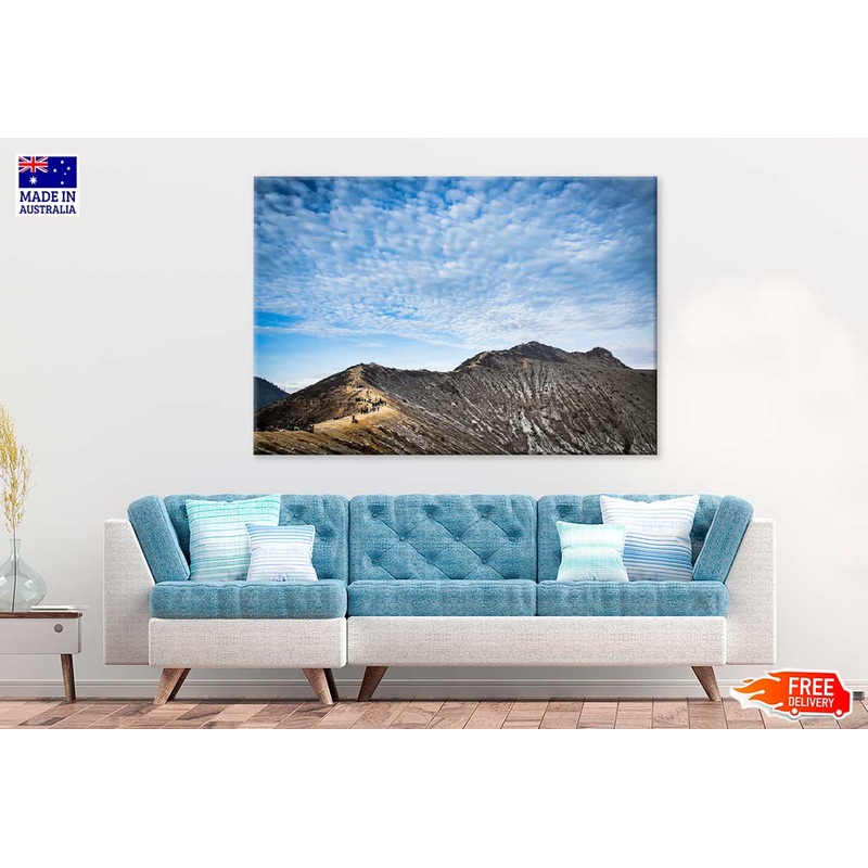 Banyuwangi Mountain Cloudy Sky Scenery Photograph Print 100% Australian Made