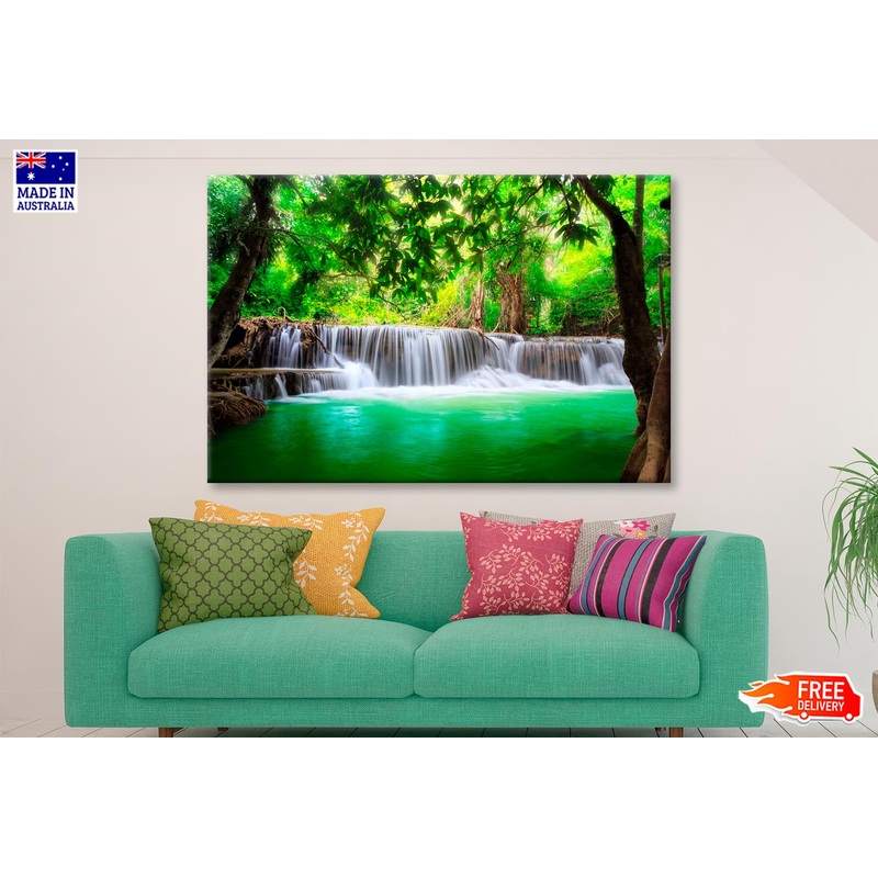 Thailand Waterfall In Kanjanaburi Wall Art Decor 100% Australian Made