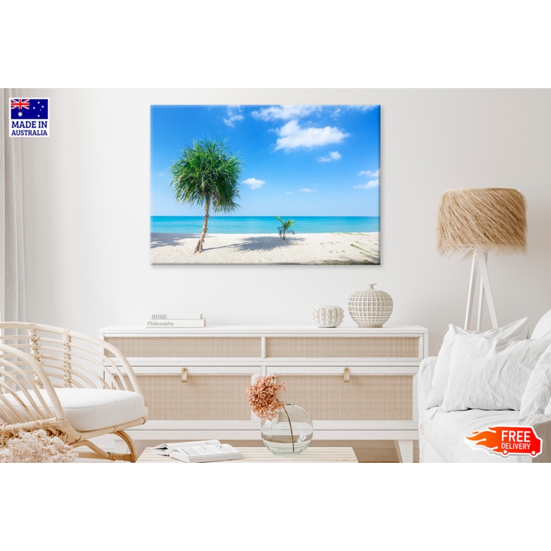 Trees On Sea Shore & Sea Sky Photograph Print 100% Australian Made