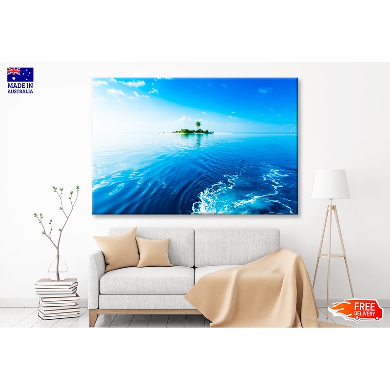 Tropical Blue Sun Sea Wall Art Decor 100% Australian Made