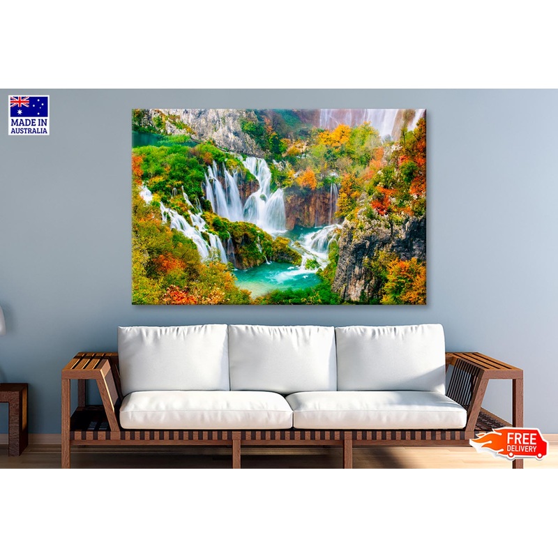 Waterfalls In the Sunshine Wall Art Decor 100% Australian Made