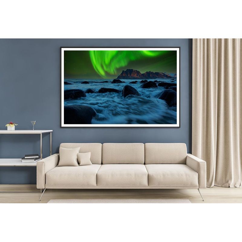 Aurora Rising Above A Mountain Home Decor Premium Quality Poster Print Choose Your Sizes