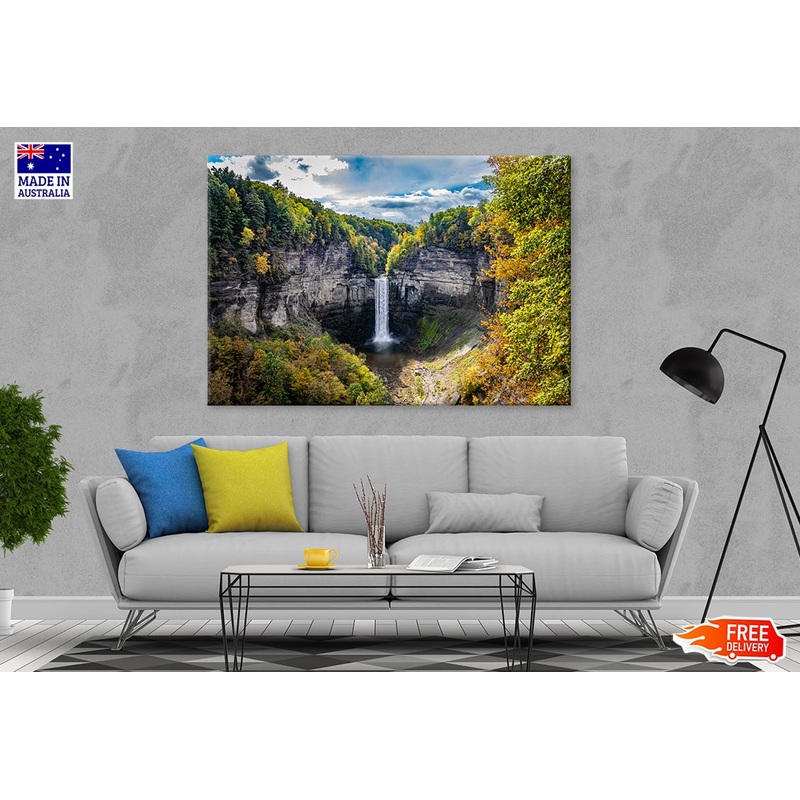 Autumn Forest With  Finger Lakes Print 100% Australian Made
