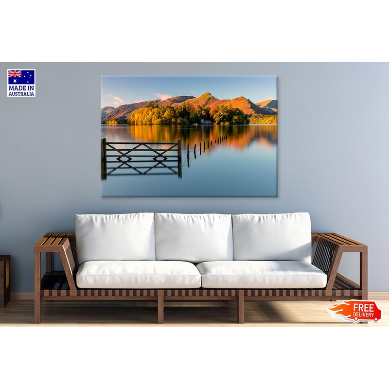 Sunrise Over Derwentwater Autumn Print 100% Australian Made