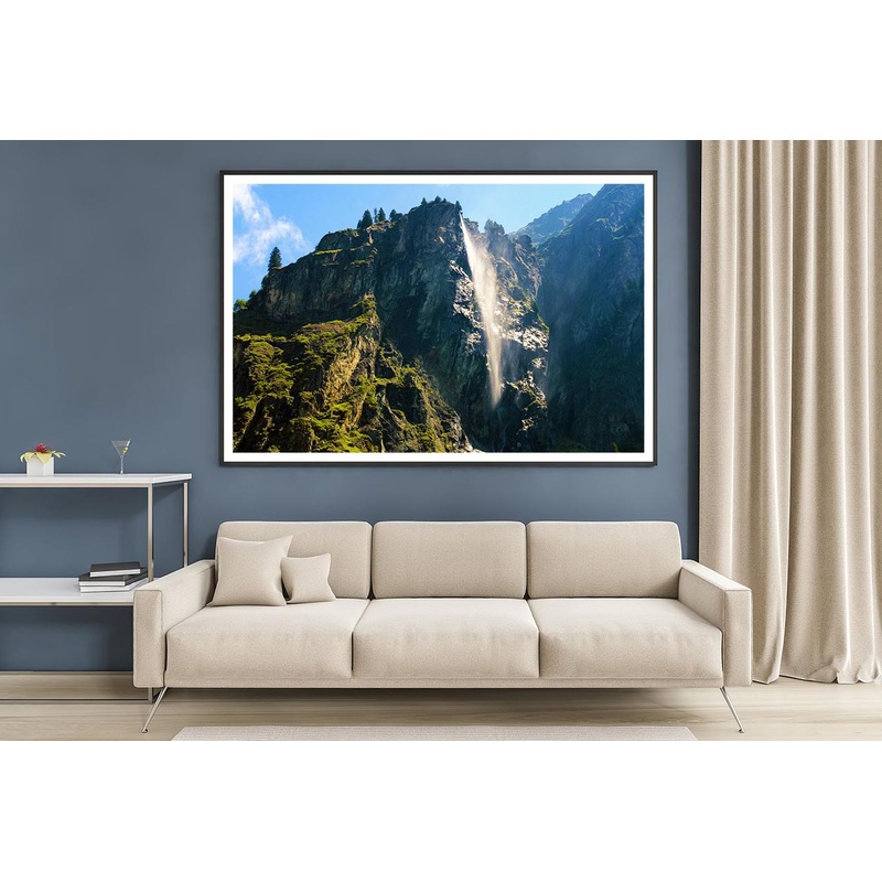 Waterfall In Mauvoisin Valley Home Decor Premium Quality Poster Print Choose Your Sizes