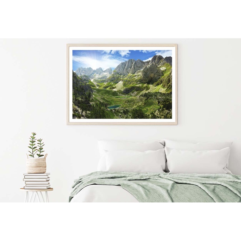 Amazing View of Mountain Lakes in Albanian Alps Home Decor Premium Quality Poster Print Choose Your Sizes