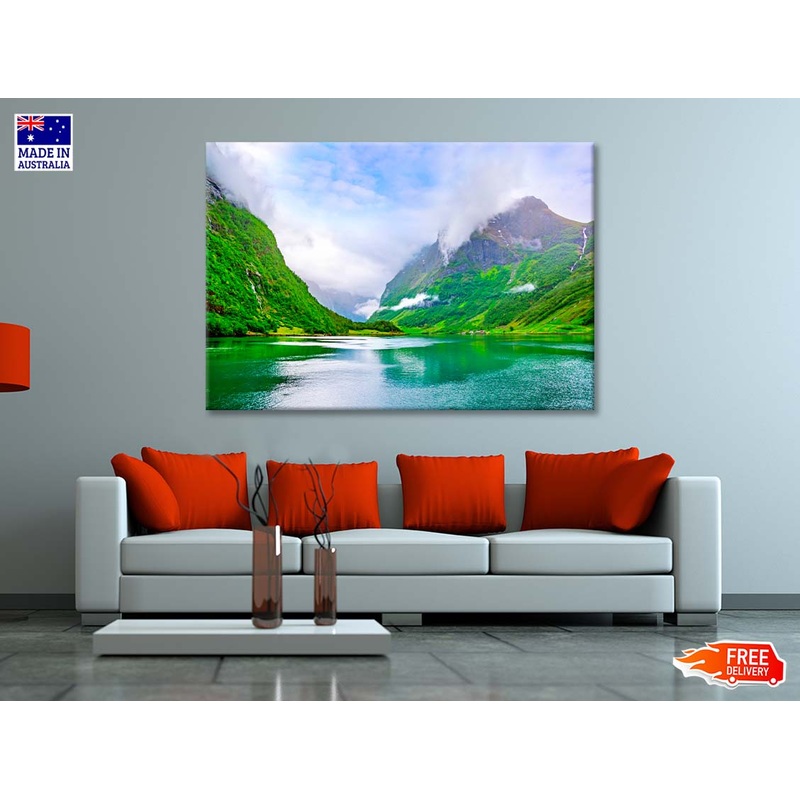Beautiful Scenery of Scandinavian with Mountains Print 100% Australian Made