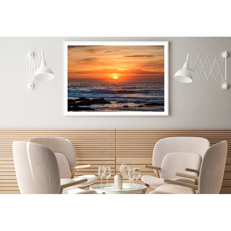 Sunset at the Beach Home Decor Premium Quality Poster Print Choose Your Sizes