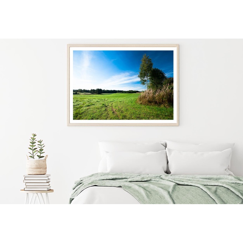 Tranquil Grassland & Trees at Sunrise Home Decor Premium Quality Poster Print Choose Your Sizes