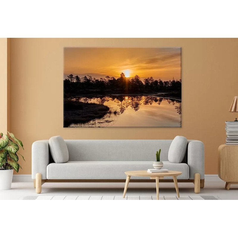 Twilight Rays & Clouds Reflected Wall Art Decor 100% Australian Made