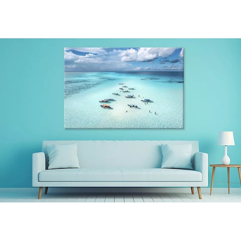 Vibrant Mnemba Island, Zanzibar  Wall Art Decor 100% Australian Made