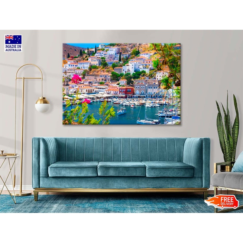 View of the Amazing Hydra Island Greece Print 100% Australian Made