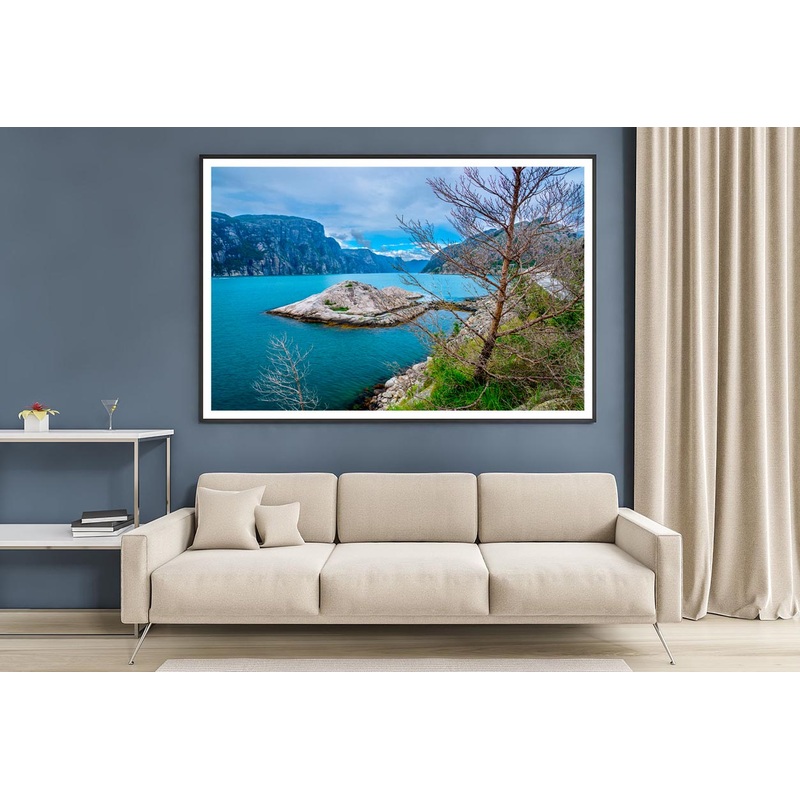 View to Lysefjord in Norway Home Decor Premium Quality Poster Print Choose Your Sizes