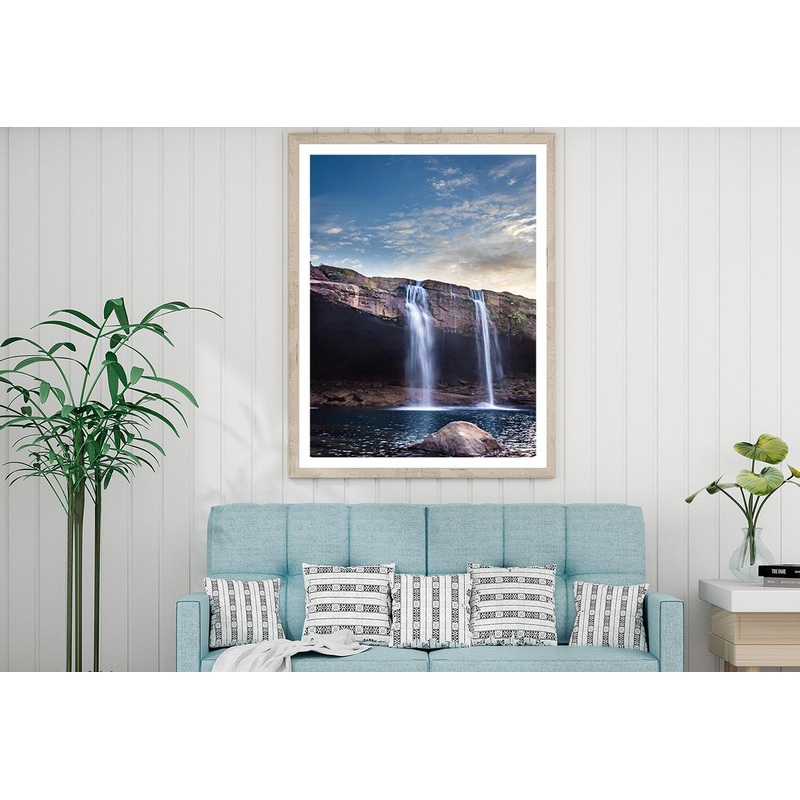 Waterfall Falling From Mountain Home Decor Premium Quality Poster Print Choose Your Sizes