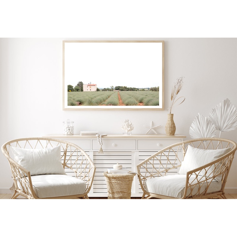 A House Located In a Field with Green Grass Home Decor Premium Quality Poster Print Choose Your Sizes