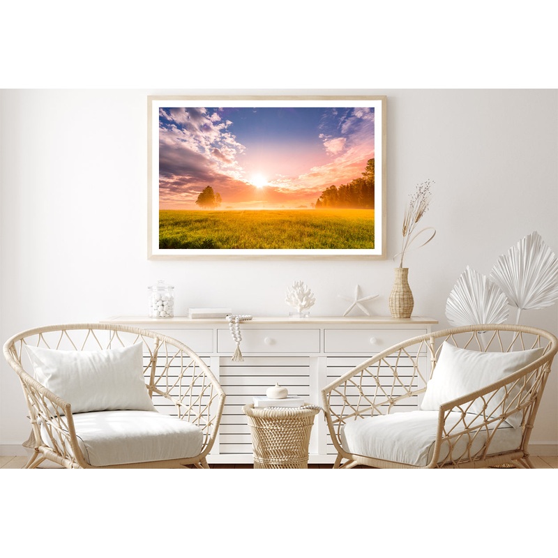 Sunrise in the Black Forest with Meadows Home Decor Premium Quality Poster Print Choose Your Sizes