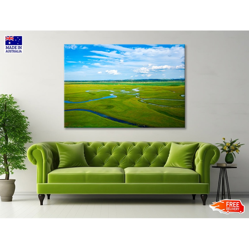 The River on the Grassland Print 100% Australian Made