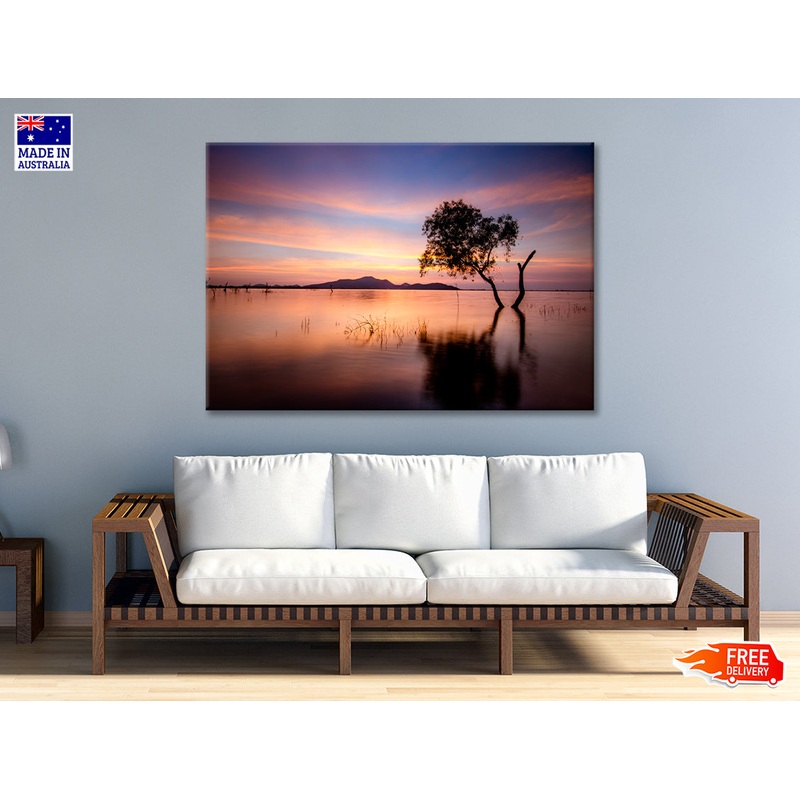 Tree and Lake in the Morning Print 100% Australian Made