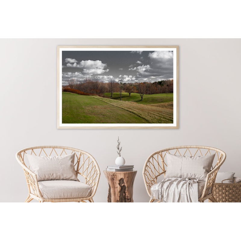 Tree Scenery with Black & White Sky Home Decor Premium Quality Poster Print Choose Your Sizes