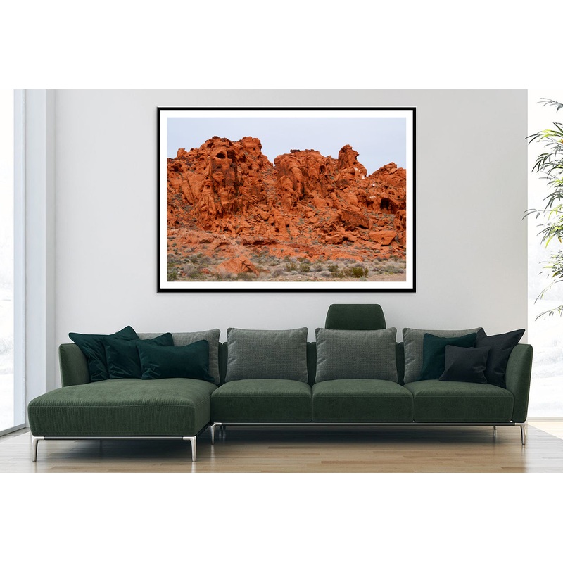 View of Brown Rocks Valley of Fire Home Decor Premium Quality Poster Print Choose Your Sizes