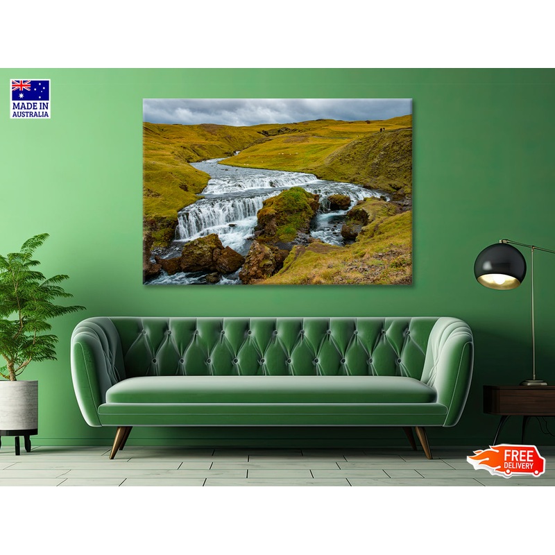 Waterfall Fosstorfufoss Europe Print 100% Australian Made