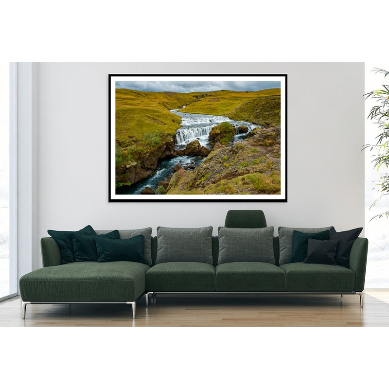 Waterfall with Rocks Home Decor Premium Quality Poster Print Choose Your Sizes
