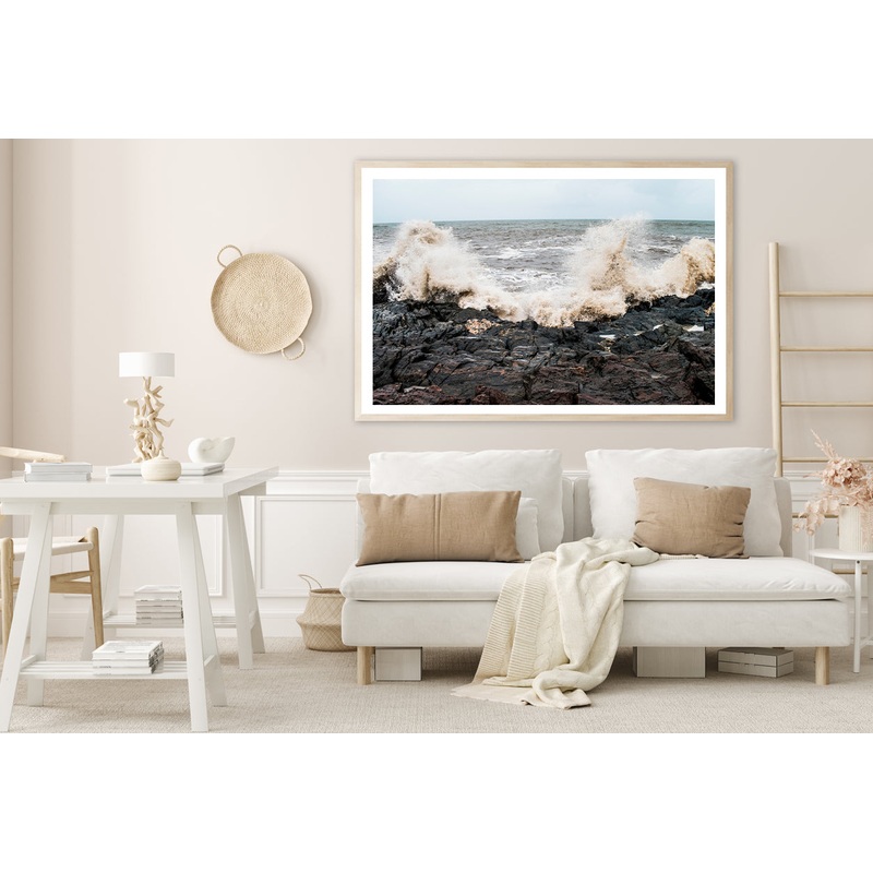 Waves Beach Side View Home Decor Premium Quality Poster Print Choose Your Sizes