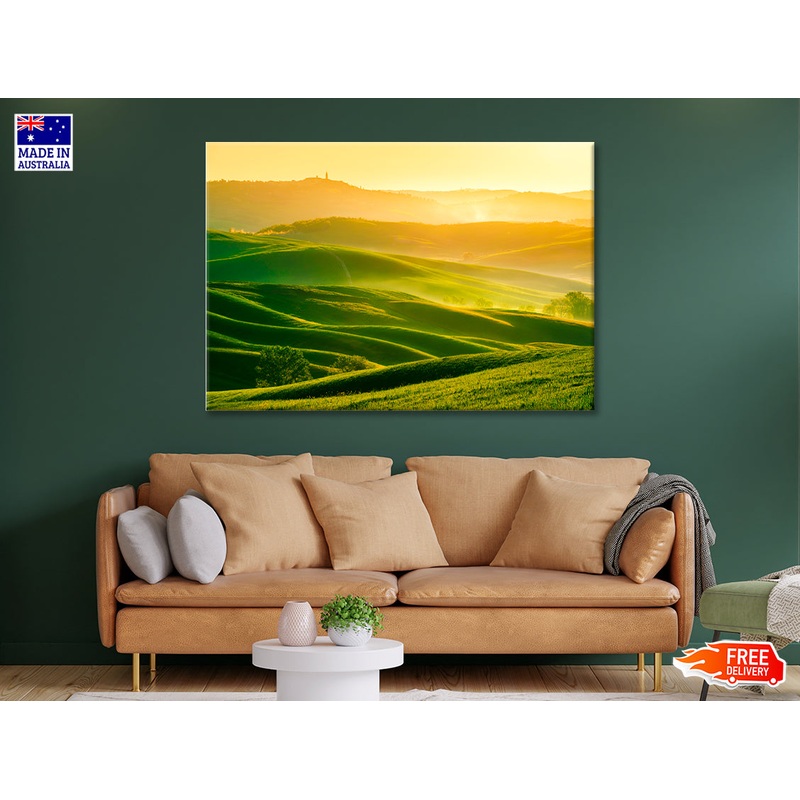 Waves Hills with Mountains Print 100% Australian Made